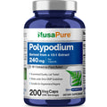 NusaPure Polypodium Leucotomos 10:1 Extract, 240 mg 200 Veggie Capsules (Vegetarian, Non-GMO, Vegan)
