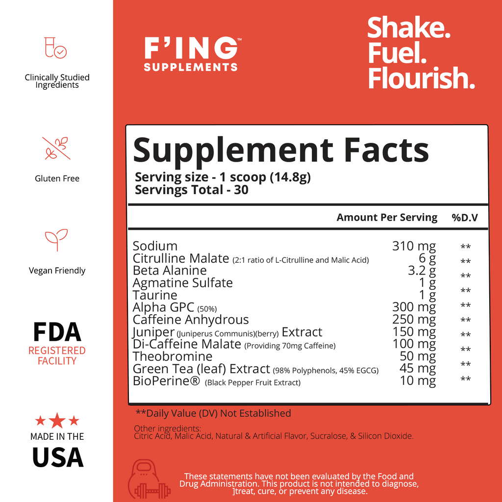 F'ing Nootropic Pre-Workout Supplement - Unleash Your Focus and Power